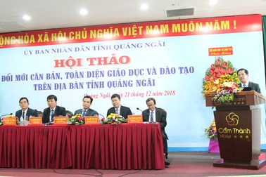 Quảng Ngãi: Tổ chức hội thảo "Đổi mới căn bản, toàn diện giáo dục và đào tạo"