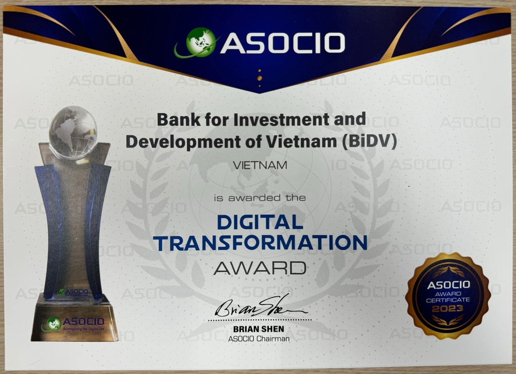 BIDV đạt giải Đơn vị chuyển đổi số xuất sắc của ASOCIO 2023 - 3 BIDV đạt giải Đơn vị chuyển đổi số xuất sắc của ASOCIO 2023 - 3