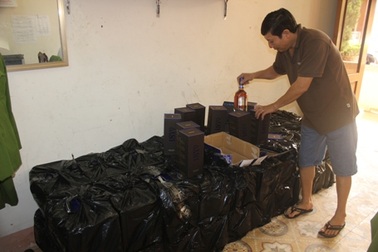 Bắt giữ rượu bia lậu với số lượng lớn