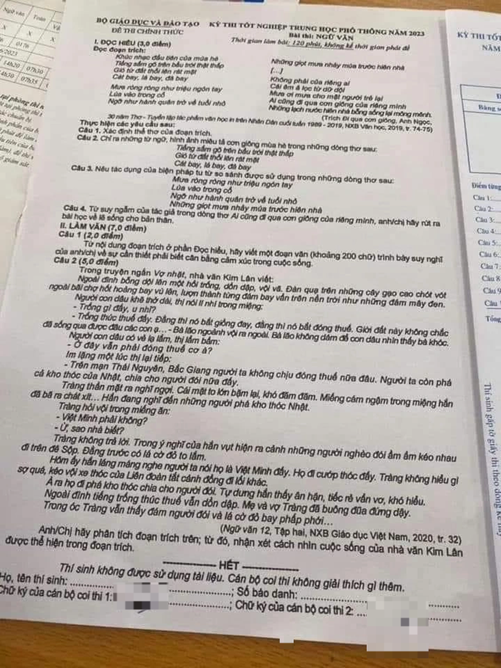 Vụ lộ đề thi tốt nghiệp THPT 2023: Khởi tố 3 bị can - 1