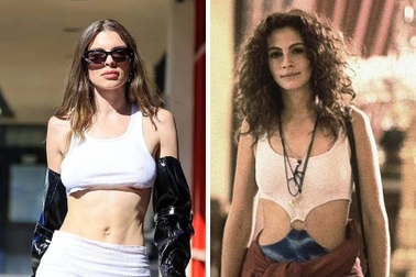 Nữ diễn viên Julia Fox tái hiện khoảnh khắc trứ danh của "Người đàn bà đẹp"