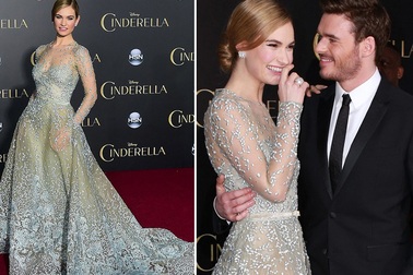 Cận cảnh chiếc váy tuyệt đẹp của "nàng Lọ Lem" Lily James 