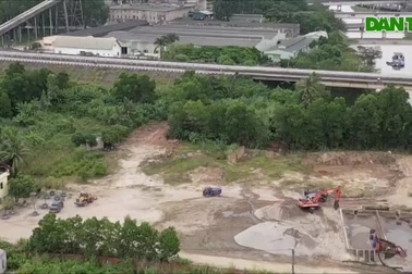 Ngang nhiên "biến" đất trồng cây lâu năm thành bãi kinh doanh vật liệu