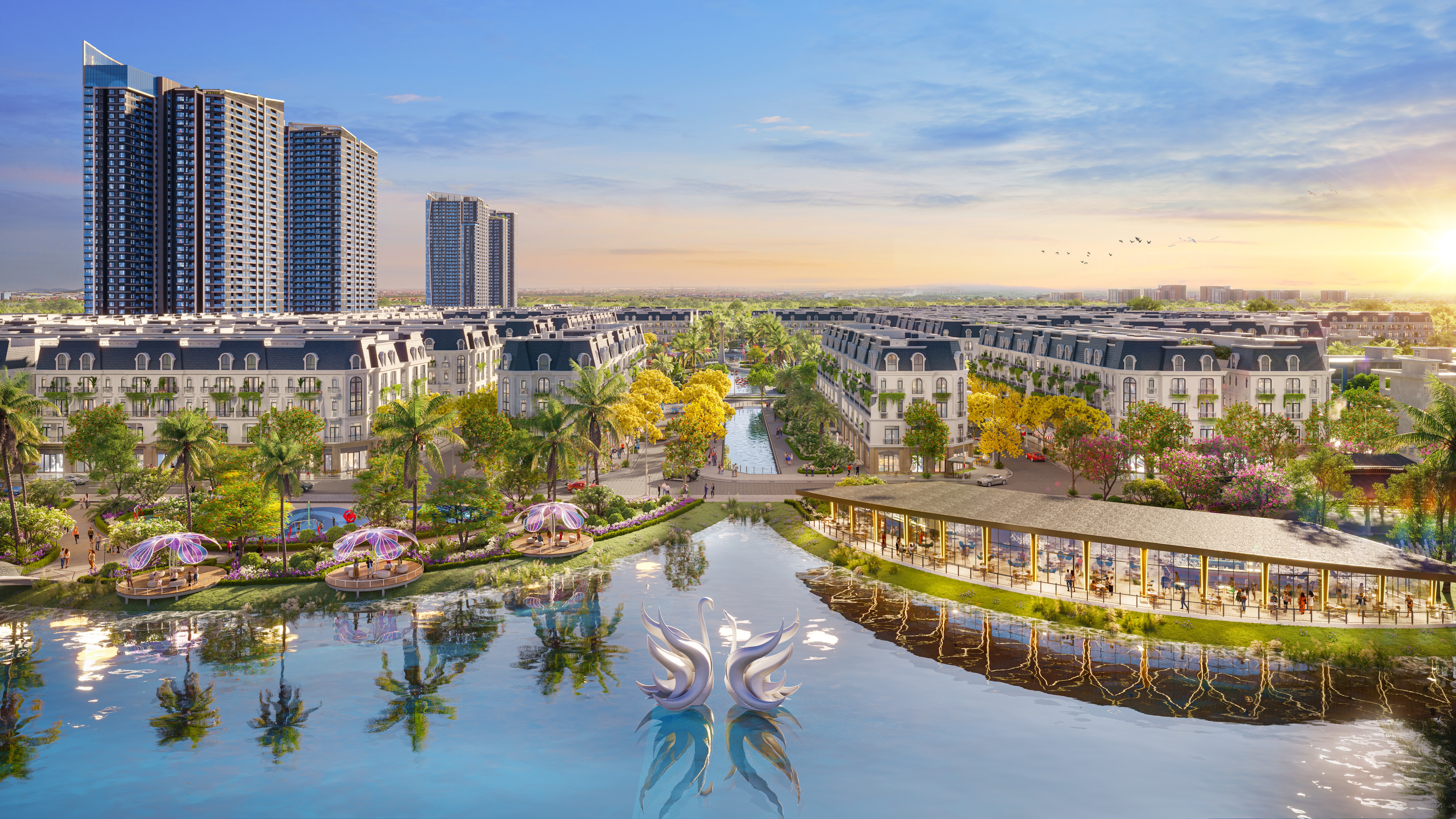 Tiềm năng kinh doanh shophouse trục đại lộ Đỗ Mười và Swan Lake Hoang Huy New City - 2