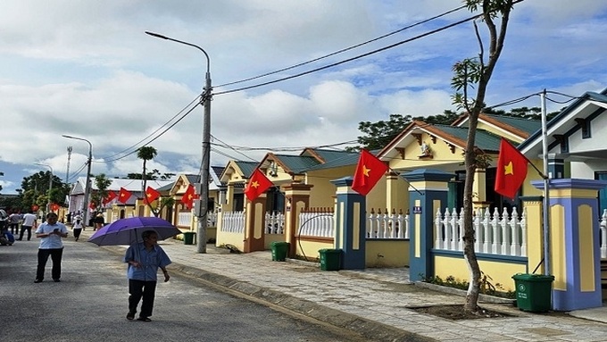 Một góc Khu tái định cư cho đồng bào sinh sống trên sông ở xã Thiệu Vũ, huyện Thiệu Hóa (Thanh Hoá)