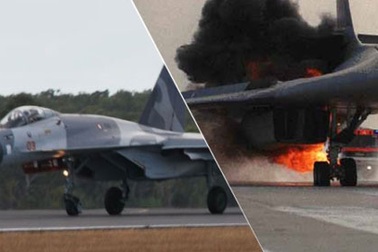 Chiến đấu cơ F16 của Indonesia bốc cháy khi chuẩn bị cất cánh