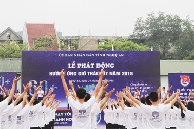 Nghệ An: Hàng nghìn bạn trẻ quyết tâm “sống xanh hơn”