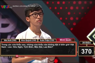 Minh Quân tự tin cán mốc 400 điểm, lập kỷ lục Olympia năm nay