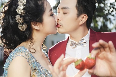 Ảnh cưới ngọt ngào của "cô dâu đại chiến" Lê Khánh