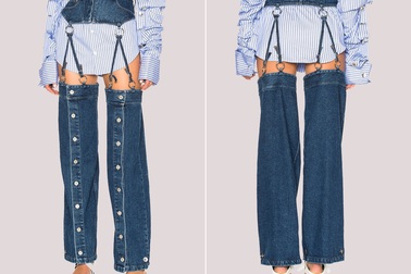 23 mẫu thời trang jeans lạ lùng phải thấy mới dám... tin là có thật