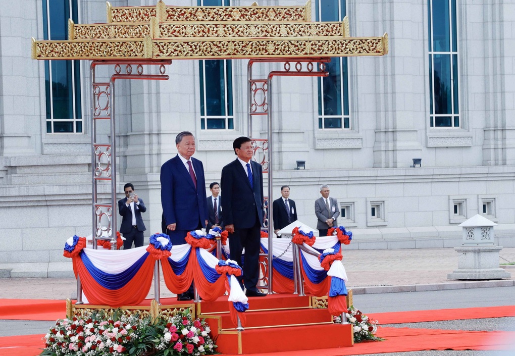 Lễ đón chính thức Chủ tịch nước Tô Lâm thăm cấp Nhà nước tới Lào - 1 Lễ đón chính thức Chủ tịch nước Tô Lâm thăm cấp Nhà nước tới Lào - 1