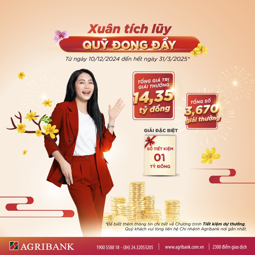 Cơ hội trúng 1 tỷ đồng khi tham gia Tiết kiệm dự thưởng của Agribank - 1 Cơ hội trúng 1 tỷ đồng khi tham gia Tiết kiệm dự thưởng của Agribank - 1