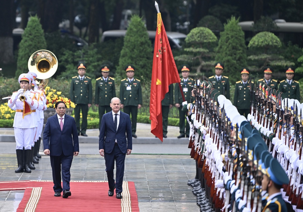 Thủ tướng Phạm Minh Chính chủ trì lễ đón Thủ tướng Đức - 4 Thủ tướng Phạm Minh Chính chủ trì lễ đón Thủ tướng Đức - 4