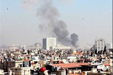 Khu vực có sứ quán Nga tại Syria bị nã pháo cối