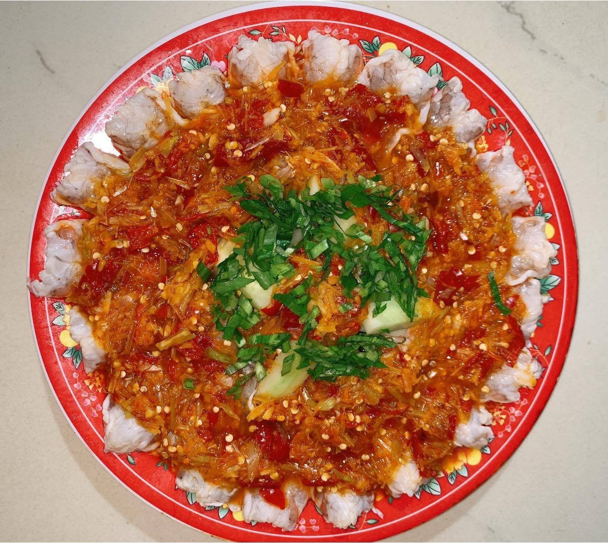 Tôm tái sốt Thái chua cay cực ngon - 1