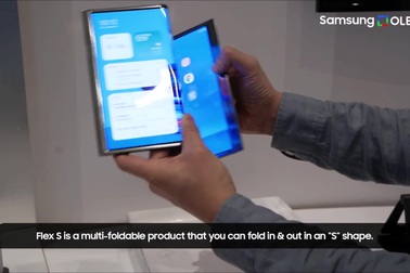 Nguyên mẫu smartphone màn hình gập 3 của Samsung