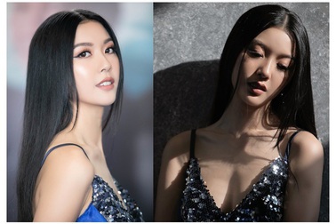 Á hậu 3 Hoa hậu Quốc tế Thuý Vân sexy với đầm hở ngực