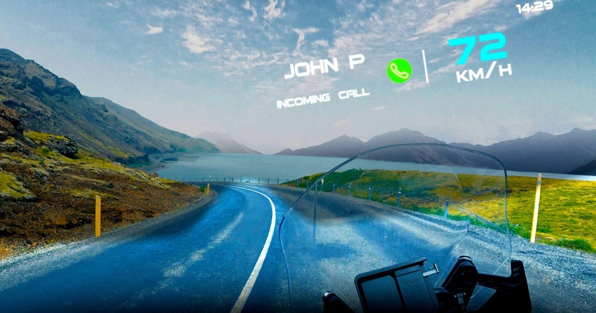 Mũ bảo hiểm hiển thị thông tin như màn HUD của ô tô