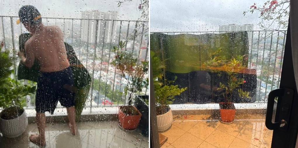 Quốc Trung oằn mình giữ cửa kính, đồi nhà Việt Hoàn tan nát vì bão Yagi - 1 Quốc Trung oằn mình giữ cửa kính, đồi nhà Việt Hoàn tan nát vì bão Yagi - 1