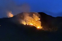 Cháy trên núi Hoàng Ngưu Sơn ở Nha Trang