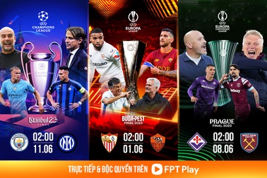 Chung kết Cúp C1, C2 và C3 phát sóng độc quyền trên FPT Play