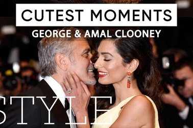 Khoảnh khắc ngọt ngào của George Clooney và vợ
