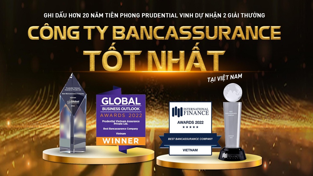 Prudential Việt Nam nhận 2 giải thưởng cho kênh phân phối qua hợp tác ngân hàng - 1 Prudential Việt Nam nhận 2 giải thưởng cho kênh phân phối qua hợp tác ngân hàng - 1