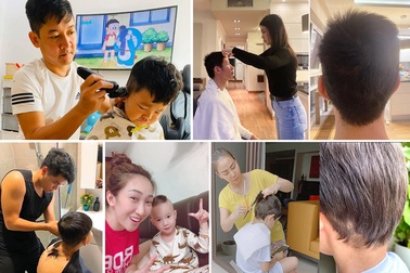 Sao Việt trổ tài... cắt tóc trong mùa dịch Covid-19