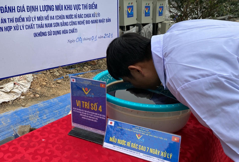 Kết quả thí điểm xử lý mùi bãi rác Nam Sơn bằng công nghệ Nhật Bản - 1 Kết quả thí điểm xử lý mùi bãi rác Nam Sơn bằng công nghệ Nhật Bản - 1
