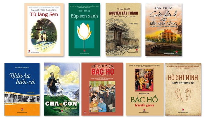 Một số cuốn sách viết về Bác Hồ dành cho thiếu nhi.