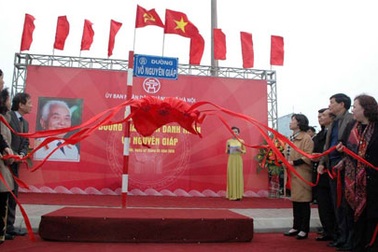 Hà Nội gắn biển tên đường mang tên 3 danh nhân họ Võ