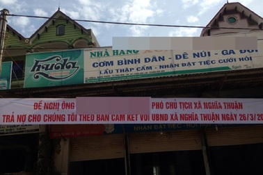 Phó chủ tịch xã tuyên bố vỡ nợ hơn 8 tỷ đồng