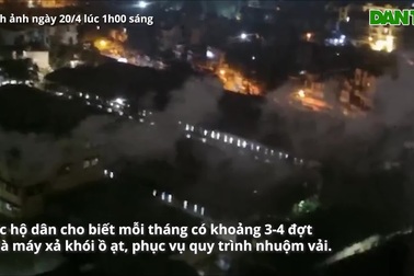 Cột khói khổng lồ ở Hà Nội tiếp tục xả thải xuyên đêm