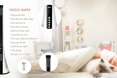 Quạt tháp lọc không khí Unold 86890: Giải pháp làm mát tuyệt vời cho người mắc bệnh về đường hô hấp