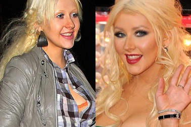 Christina Aguilera thiếu sức sống vì thiếu lớp trang điểm