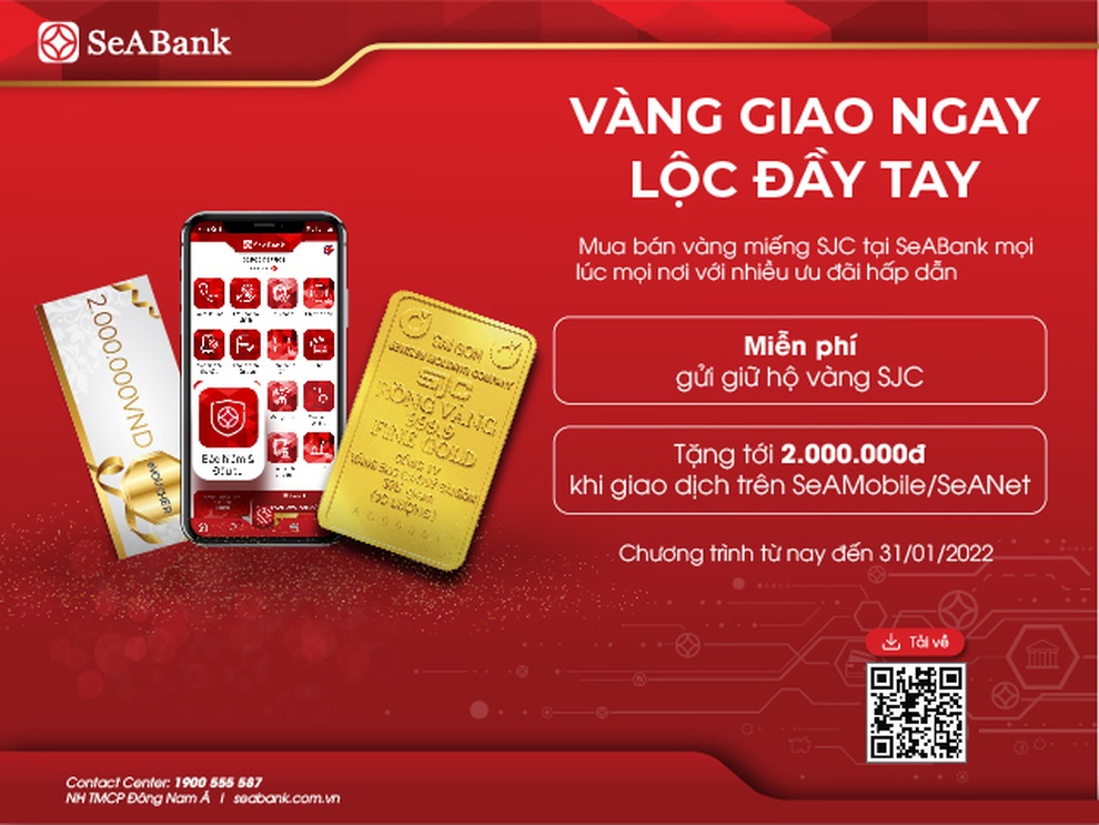 SeABank mở rộng cung cấp dịch vụ mua bán vàng SJC trực tuyến - 1 SeABank mở rộng cung cấp dịch vụ mua bán vàng SJC trực tuyến - 1