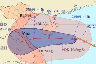 Bão số 6 suy yếu, “bẻ” hướng đi 