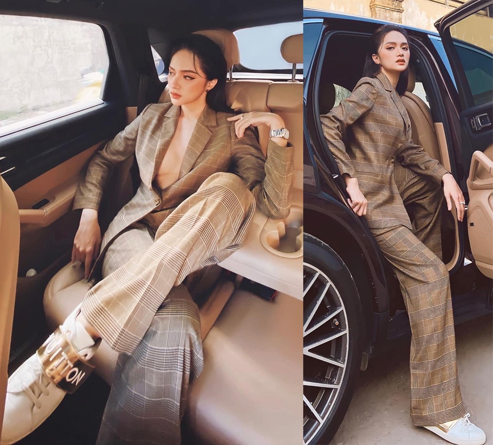 Hương Giang diện vest không nội y, khoe vòng một căng tròn - 1 Hương Giang diện vest không nội y, khoe vòng một căng tròn - 1