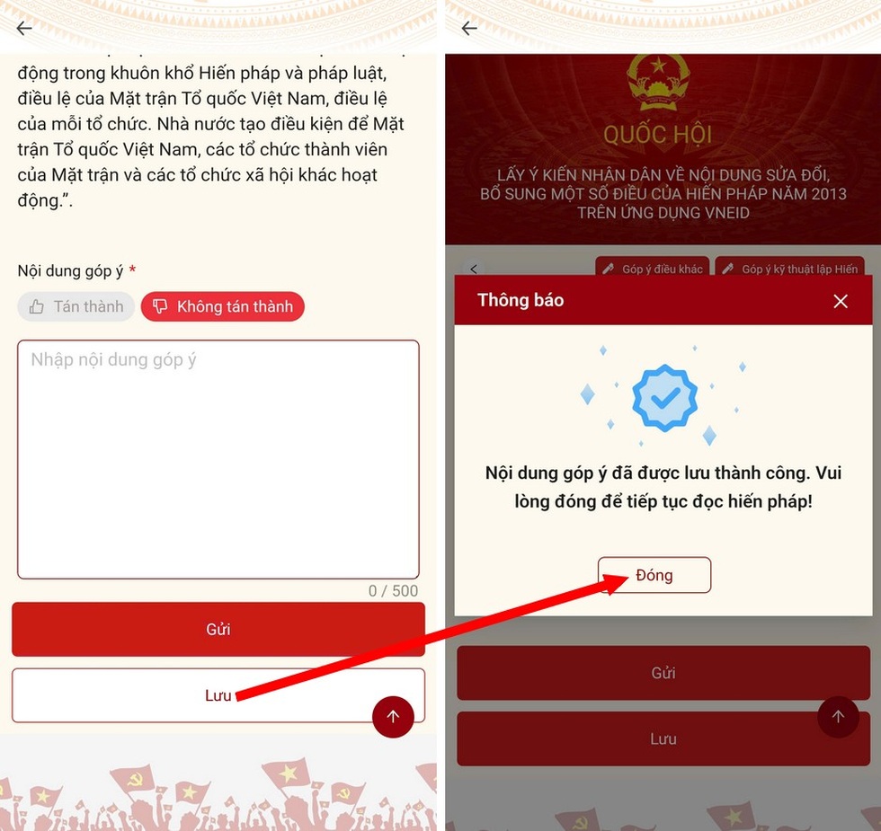 Hướng dẫn cách góp ý sửa đổi Hiến pháp thông qua ứng dụng VNeID - 4 Hướng dẫn cách góp ý sửa đổi Hiến pháp thông qua ứng dụng VNeID - 4