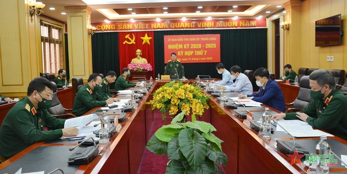 Toàn cảnh phiên họp của Ủy ban Kiểm tra Quân ủy Trung ương. Ảnh: QĐND