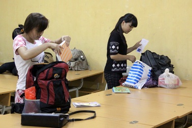 Phòng trọ nằm ngay trong trường thi