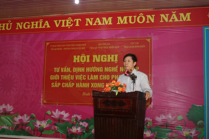 Ông Nguyễn Hữu Phước - Phó Giám đốc Sở LĐ-TB&XH tỉnh Thừa Thiên Huế khai mạc Hội nghị