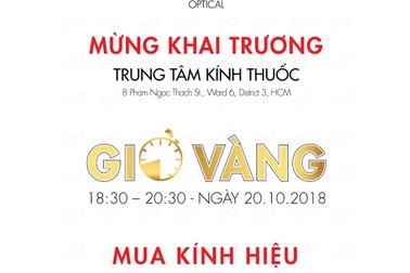 Mua kính hiệu tặng kính hiệu - Mừng khai trương Eyewear HUT Optical