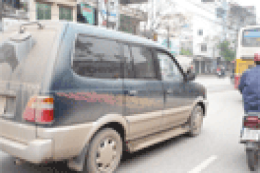 Xe cộ mùa bụi “rải thảm”