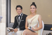 Vũ Mạnh Cường cùng Lương Thùy Linh công bố vương miện Hoa Hậu