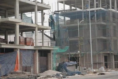 Sập dàn giáo tại Quảng Ninh, 2 công nhân bị thương