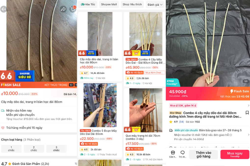 Rattan canes are out of stock on the online market, the community is arguing fiercely - 1 Roi mây cháy hàng trên chợ mạng, cộng đồng tranh cãi kịch liệt - 1