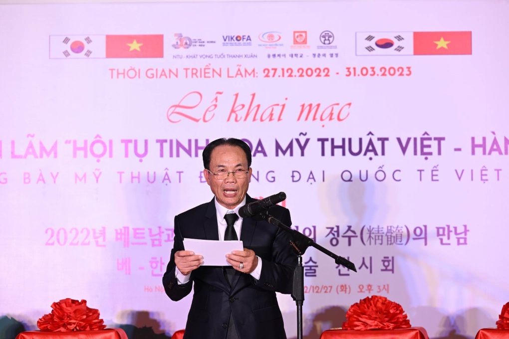 Khai mạc triển lãm Hội tụ tinh hoa mỹ thuật Việt - Hàn - 1 Khai mạc triển lãm Hội tụ tinh hoa mỹ thuật Việt - Hàn - 1