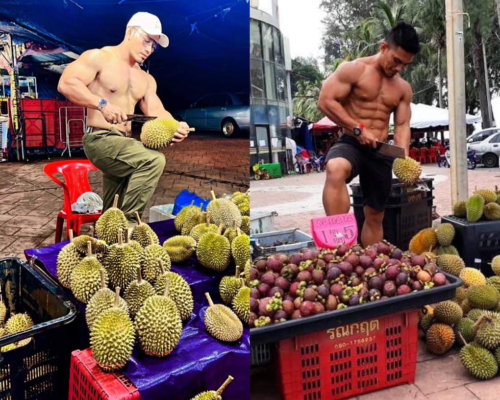 Cởi trần khoe 6 múi, chàng trai bán sầu riêng ngay lập tức gây sốt - 1 Cởi trần khoe 6 múi, chàng trai bán sầu riêng ngay lập tức gây sốt - 1