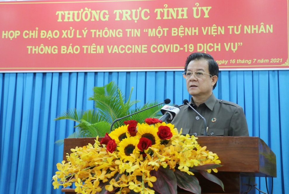 Bí thư An Giang chỉ đạo xử nghiêm vụ bệnh viện tư nhận tiêm vắc xin dịch vụ - 1 Bí thư An Giang chỉ đạo xử nghiêm vụ bệnh viện tư nhận tiêm vắc xin dịch vụ - 1